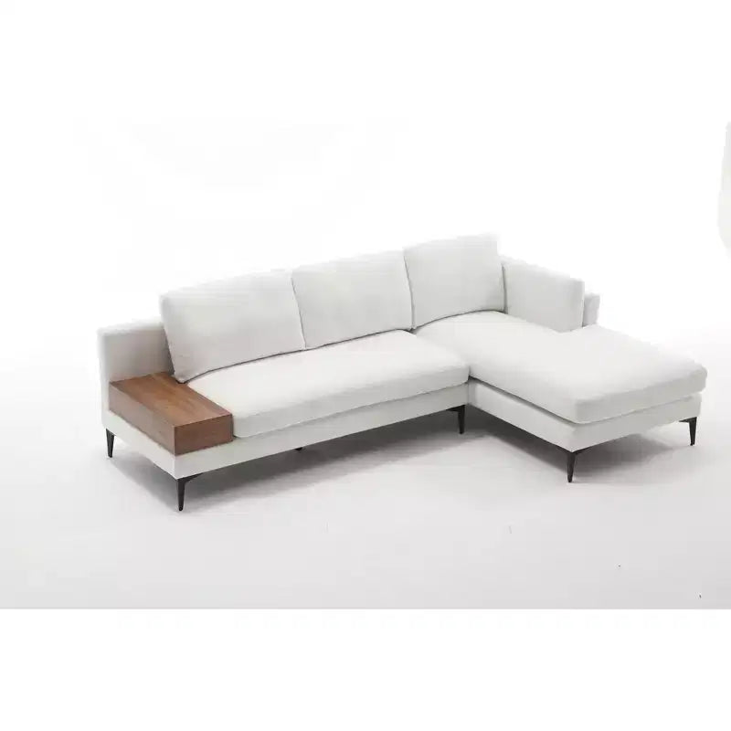 Divano sezionale a 3 posti a L minimalista con chaise longue reversibile