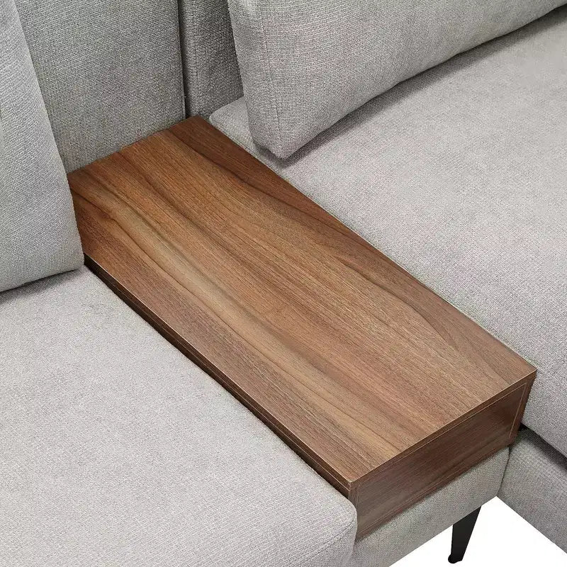 Divano sezionale a 3 posti a L minimalista con chaise longue reversibile