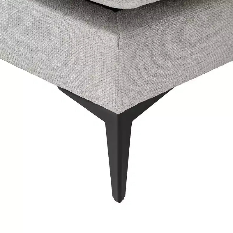 Divano sezionale a 3 posti a L minimalista con chaise longue reversibile