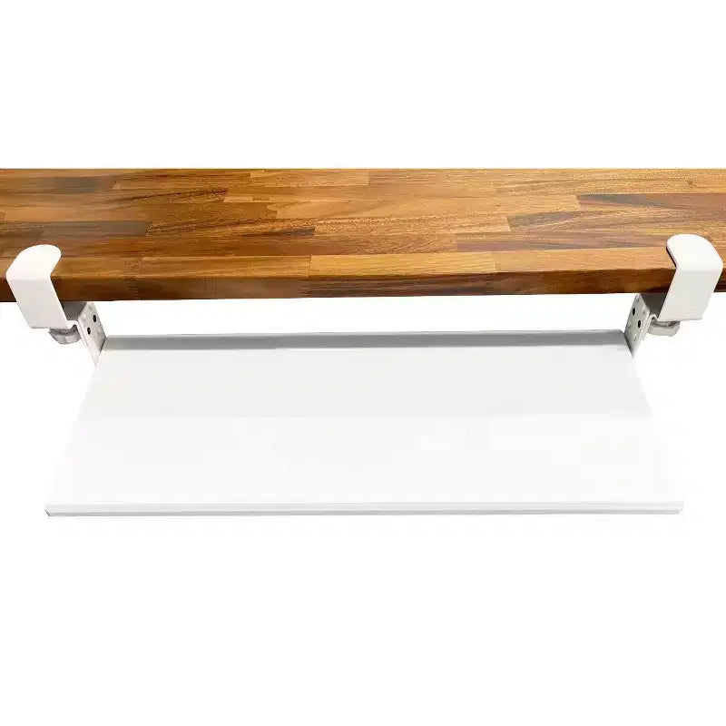 Ampio vassoio tastiera estraibile regolabile a morsetto per scrivanie spesse fino a 3,8 cm