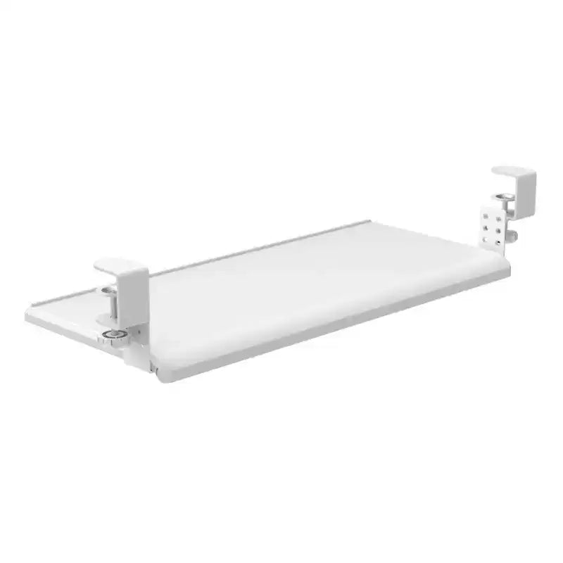 Ampio vassoio tastiera estraibile regolabile a morsetto per scrivanie spesse fino a 3,8 cm
