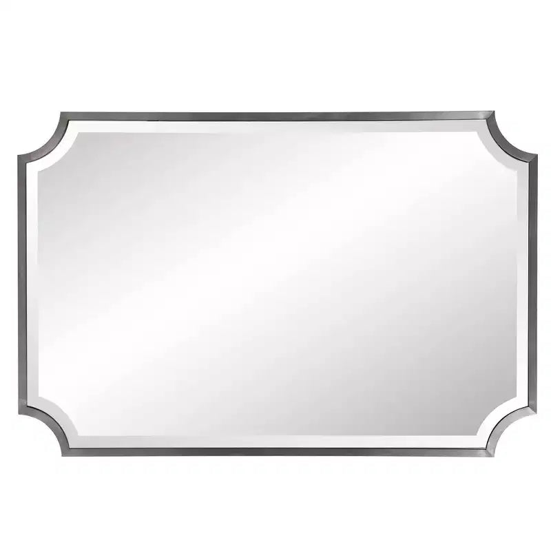 Specchio da parete 36x24 con cornice in acciaio inossidabile