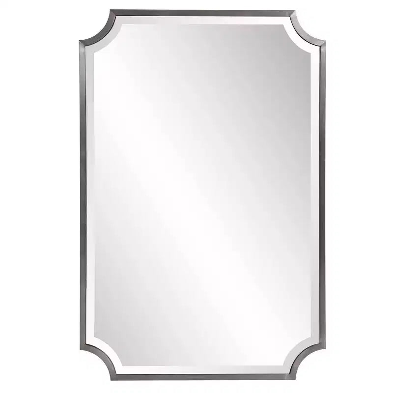 Specchio da parete 36x24 con cornice in acciaio inossidabile